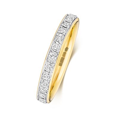 2,7mm Slight Court Form Eternity Damen - Diamant Trauring/ Ehering/ Hochzeitsring