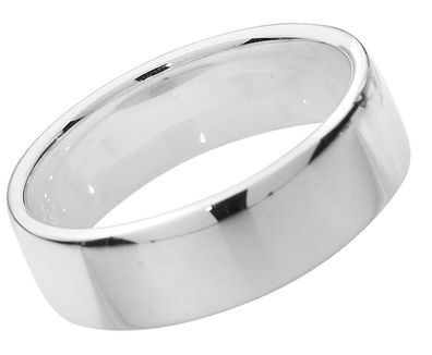 925 Sterling Silber 6mm Soft Court Form Trauring/ Ehering/ Hochzeitsring