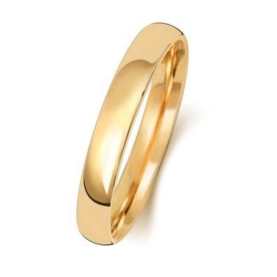 18 Karat (750) Gold 3mm Slight Court Form Trauring/ Ehering/ Hochzeitsring