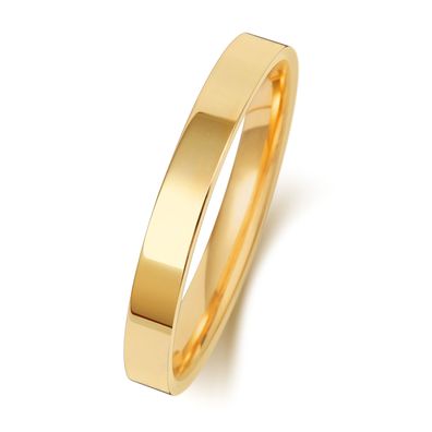 9 Karat (375) Gold 2,5mm Flach Court Form Trauring/ Ehering/ Hochzeitsring