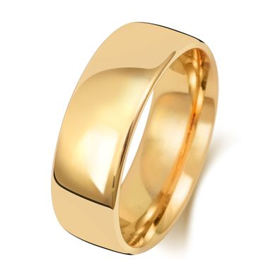 18 Karat (750) Gold 7mm Slight Court Form Trauring/ Ehering/ Hochzeitsring