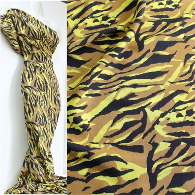 0,5m "Animal gelb", 145 cm breit, Viskose Webware