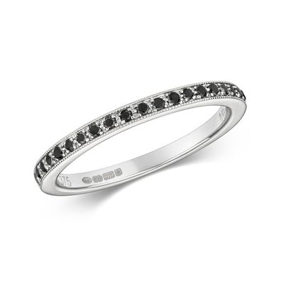 9 ct/ Karat Weißgold Eternity Damen - Diamant Ring Brillant-Schliff 0.14 Karat