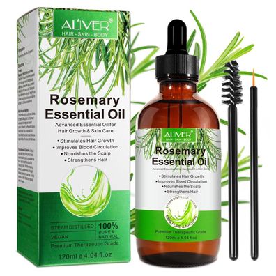 Rosmarinöl Ätherisches Haaröl Haarwachstum Wimpern Haarpflege Bio Vegan 120ml