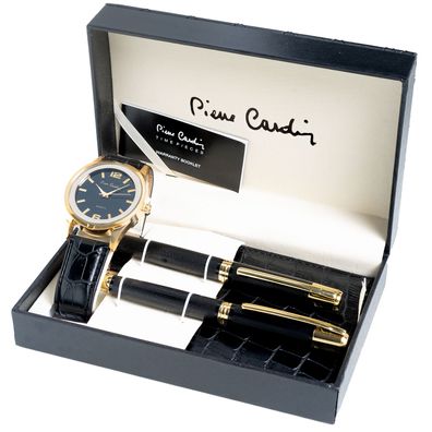 Pierre Cardin Geschenk Set Uhr & Geldbörse & Kugelschreiber PCX7870EMI Herren Armband