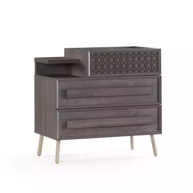 Kommode Schrank Holz Kommoden Schlafzimmer Sideboard Design Grau Luxus