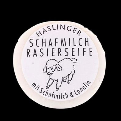 Haslinger Rasierseife Schafmilch 60g mit Bio-Schafmilch & Lanolin