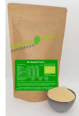 Bio Baobab Pulver / Fruchtpulver kontrolliert biologischer Anbau im Spar Pack