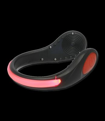 LED Reflektor Schuh-Clip, schwarz/ rot