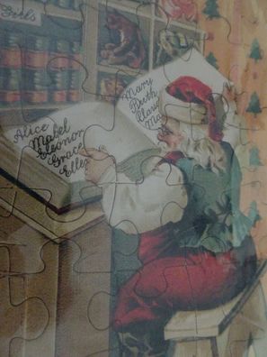 Greeting Card Puzzle Grußkarte Puzzle Weihnachten Weihnachtsmann