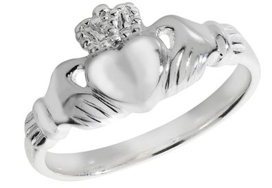 925 Sterling Silber Damen - Claddagh Ring