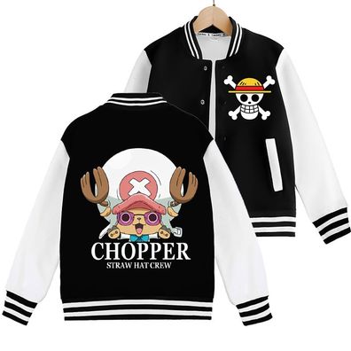 Cute Tony Chopper Baseballjacke Junge Bomberjacke Kinder Anime One Piece Preppy Jacke