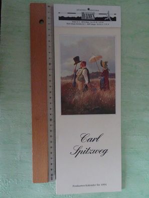 alter Postkarten-Kalender 1994 Carl Spitzweg 34x12cm unbenutzt neuwertig