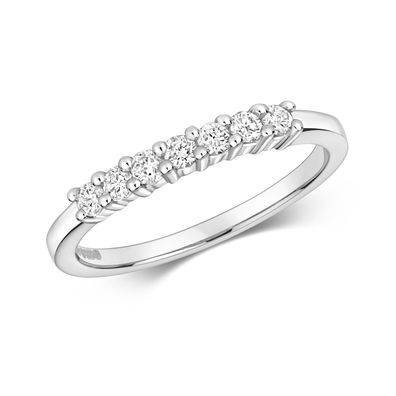 9 Karat (375) Weißgold Damen - Diamant Ring Brillant-Schliff 0.25 Karat H - PK1