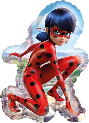 amscan 3796475 Miraculous - Ladybug SuperShape Folienballon ca. 41 x 58 cm