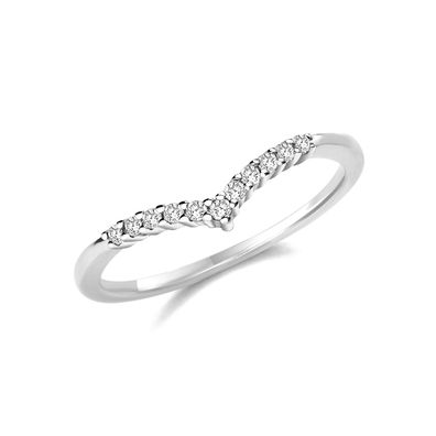 Eleganter 925 Sterling Silber Damen - Wünschelrute Ring mit Zirkonia