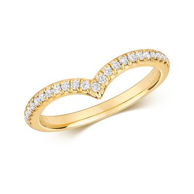 9 ct/ Karat Gelb Gold Damen - Diamant Wünschelrute Ring