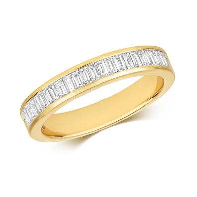 18 ct/ Karat Weißgold/ Gelb Gold Diamant Ring Brillant-Schliff 0.50 Karat H - SI3-I1