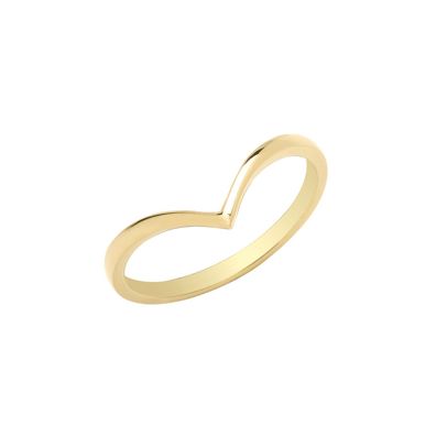 Klassischer 9 ct/ Karat Gelb Gold Damen - Wünschelrute Ring