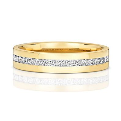 9 Karat (375) Gold Halb Eternity Diamant Ring Brillant-Schliff 0.27 Karat H - I1 I2