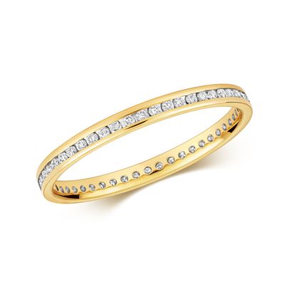 9 Karat (375) Gold Eternity Diamant Ring Brillant-Schliff 0.27 Karat H - I1 I2