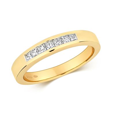 18 Karat (750) Gold Damen - Diamant Ring Prinzessschliff 0.50 Karat GH - SI2