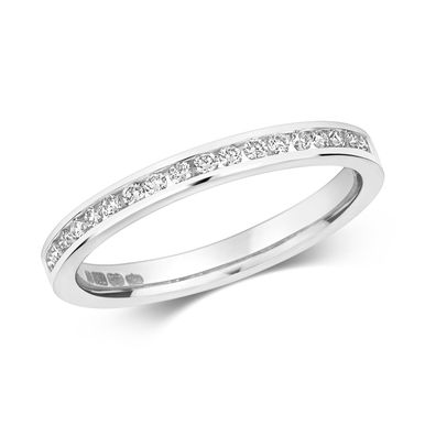 18 Karat (750) Weißgold Damen - Diamant Ring Brillant-Schliff 0.18 Karat GH - SI2