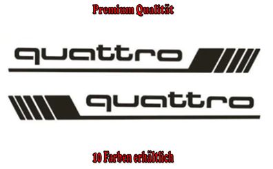 Quattro Auto Aufkleber Sticker Tuning Styling Fun Bike Wunschfarbe (070)