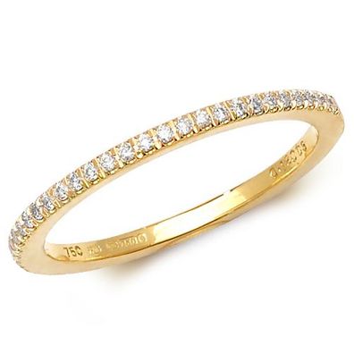 18 Karat (750) Gold Damen - Diamant Ring Brillant-Schliff 0.12 Karat GH - SI2