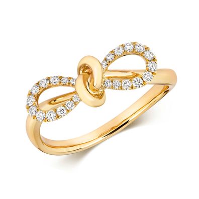 18 Karat (750) Gold Damen - Diamant Ring Brillant-Schliff 0.18 Karat G - VS