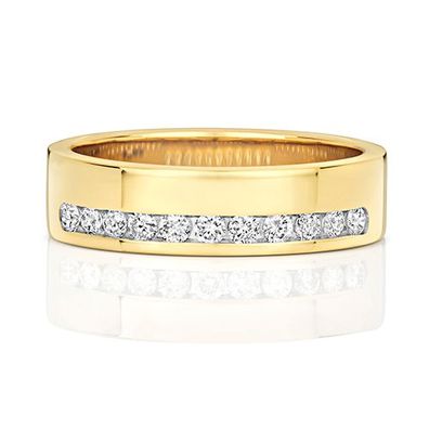 18 Karat (750) Gold Halb Eternity Diamant Ring Brillant-Schliff 0.25 Karat H - I1 I2