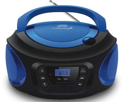 Cyberlux Tragbarer CD-Player Kinder Radio CD-Radio Stereoanlage Boombox Blau
