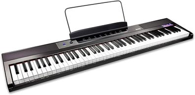 RockJam 88 Tasten Digital Keyboard Klavier 88 halbgewichtete Tasten schwarz weiß
