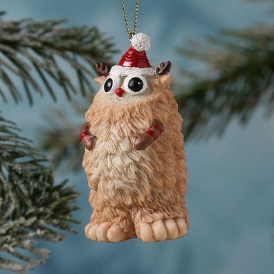 Weihnachtsbaumschmuck Yeti Tappy Weihnachtsfigur Anhänger Geschenk hellbraun