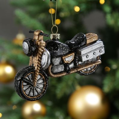 Christbaumschmuck Motorrad cooles Bike für den Weihnachtsbaum bruchfest L: 13cm