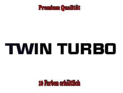 Twin Turbo Auto Aufkleber Sticker Tuning Styling Fun Bike Wunschfarbe (307)