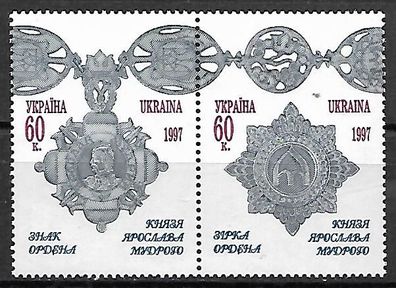 Ukraine postfrisch Michel-Nummer 215-216