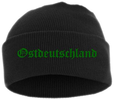 Ostdeutschland Umschlagmütze - Stickfarbe Grün - Mütze bestickt - Größe: ...
