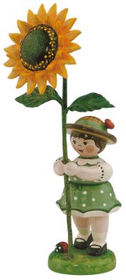 Hubrig Volkskunst 'Blumenkinder Mädchen mit Sonnenblume - 11cm'
