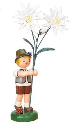 Hubrig Volkskunst 'Blumenkinder - Junge - Edelweiss - 24cm'