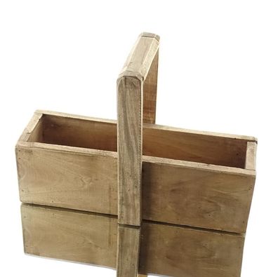 nature trends Holz-Kiste mit Tragegriff 30 x 11,5 x 22 cm