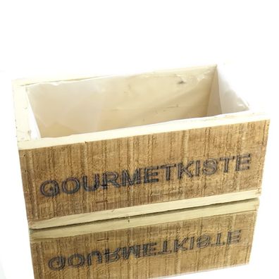 nature trends "Gourmet Kiste" braun rechteckig 27 x 14 cm aus Holz