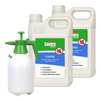 ENVIRA Flohspray 2 X 5L + 2L Drucksprüher