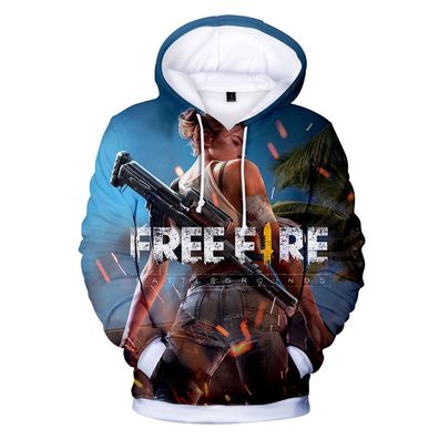 Kinder Spiel Free Fire Kapuzenpullover Misha Kelly Olivia Hoodie 3D Druck Sweatshirts