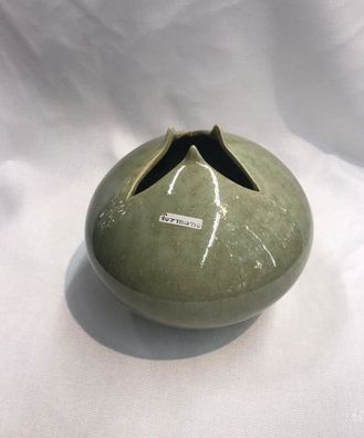 Formano Deko Vase grün Höhe 17 cm