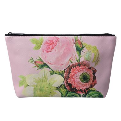 Juleeze Damenkulturtasche 26x6x16 cm Rosa Synthetisch Rechteck Blumen