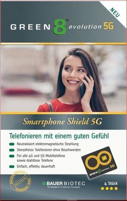 Bauer Biotec - GREEN 8 evolution 5 G Smartphone Shield – 4er Packung Pack