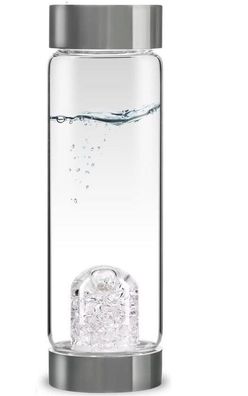VitaJuwel - Edelsteinflasche ViA Diamonds - Bergkristall, Diamantsplitter