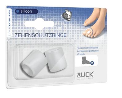 RUCK® Druckschutz - Zehenschutzringe 2 Stück Fingern & Hammerzehen Gr. 3 - 18 ml