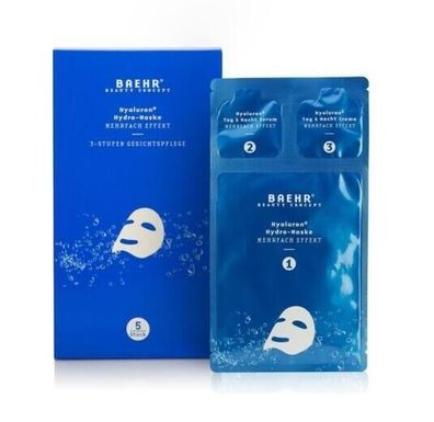 Baehr Beauty Concept - Hyaluron+ - Vliesmaske, SACHET Packung À 5 STK